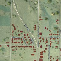 Second close-up of the map of Abingdon, Illinois print showing more streets and buildings