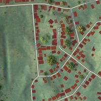 Second close-up of the map of Aceitunas, Puerto Rico print showing more streets and buildings
