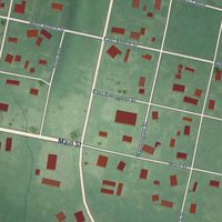 Second close-up of the map of Achille, Oklahoma print showing more streets and buildings