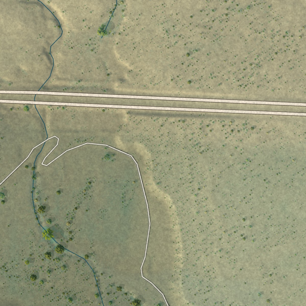 Second close-up of the map of Acomita Lake, New Mexico print showing more streets and buildings