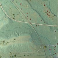 Second close-up of the map of Acorn, Arkansas print showing more streets and buildings