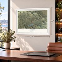 Acton, California map, 18 x 24 inch print in a white frame in a home office