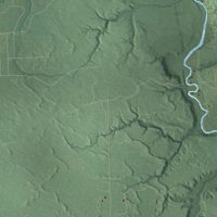 Second close-up of the map of Adams, Arenac County, Michigan print showing more streets and buildings