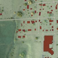 Second close-up of the map of Adams, Nebraska print showing more streets and buildings