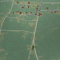 Second close-up of the map of Adams Run, South Carolina print showing more streets and buildings