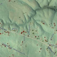Second close-up of the map of Addison, Alabama print showing more streets and buildings
