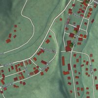 Second close-up of the map of Adena, Ohio print showing more streets and buildings