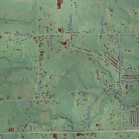 Second close-up of the map of Adrian, Lenawee County, Michigan print showing more streets and buildings