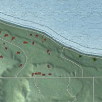 Second close-up of the map of Advance, Michigan print showing more streets and buildings