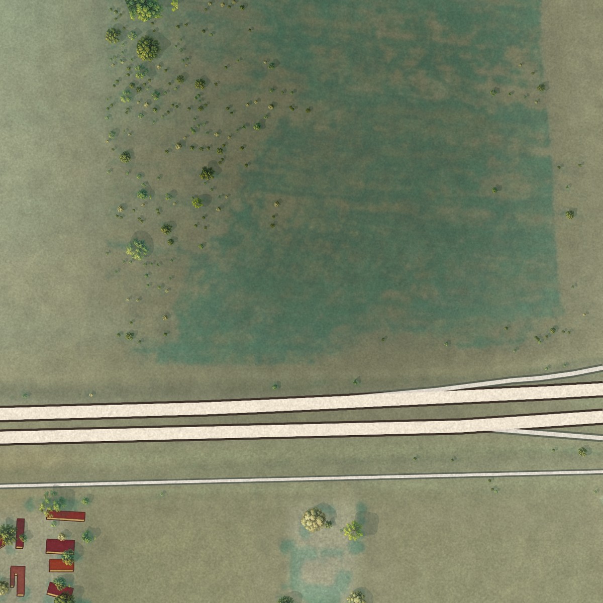 Second close-up of the map of Aetna Estates, Colorado print showing more streets and buildings