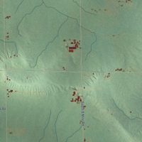 Second close-up of the map of Aetna, Missaukee County, Michigan print showing more streets and buildings