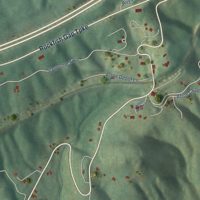 Second close-up of the map of Afton, Virginia print showing more streets and buildings