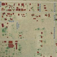 Second close-up of the map of Aguila, Arizona print showing more streets and buildings