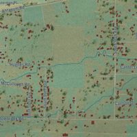 Second close-up of the map of Ahtanum, Washington print showing more streets and buildings