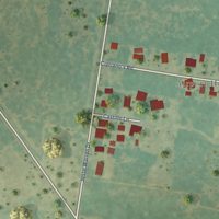 Second close-up of the map of Airport Heights, Texas print showing more streets and buildings