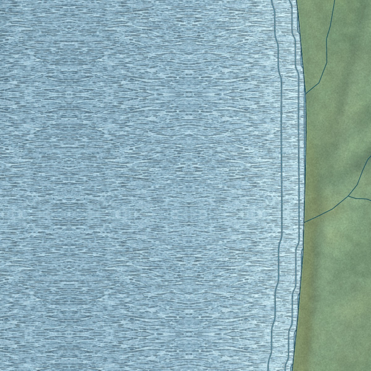 Second close-up of the map of Akiak, Alaska print showing more streets and buildings