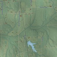 Second close-up of the map of Akin, Illinois print showing more streets and buildings