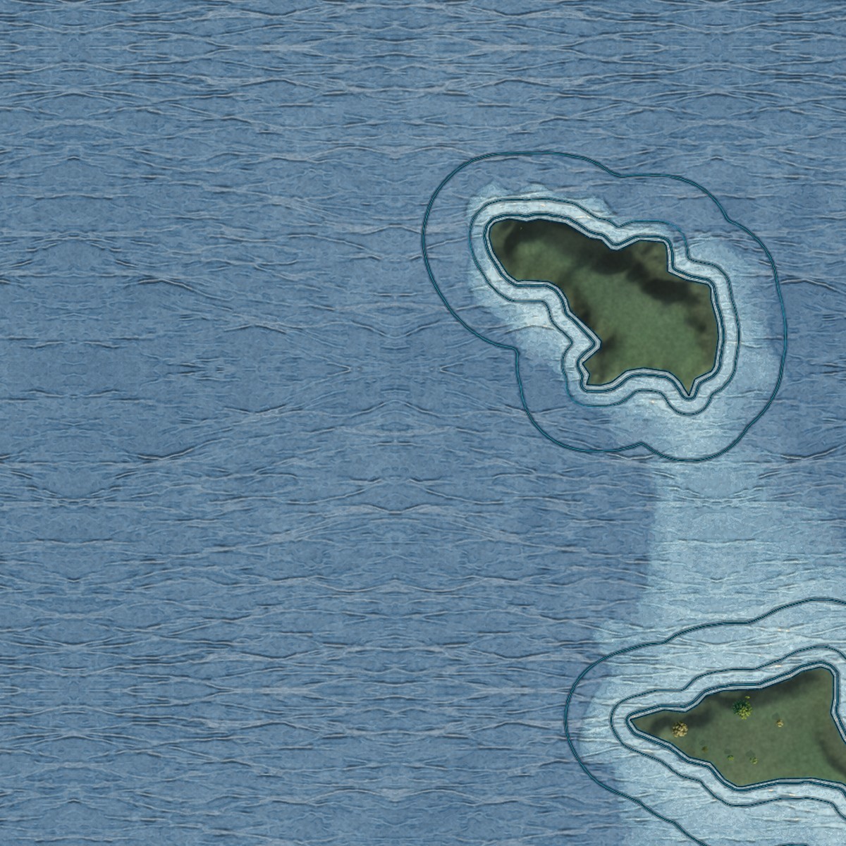 Second close-up of the map of Akutan, Alaska print showing more streets and buildings