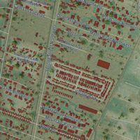 Second close-up of the map of Alameda, New Mexico print showing more streets and buildings