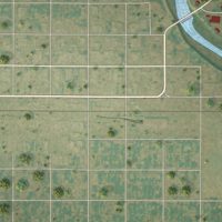 Second close-up of the map of Alamosa East, Colorado print showing more streets and buildings