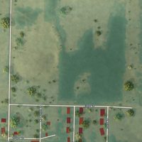 Second close-up of the map of Alba, Missouri print showing more streets and buildings