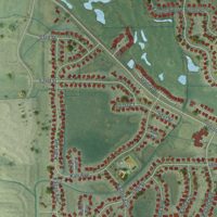 Second close-up of the map of Albertville, Minnesota print showing more streets and buildings