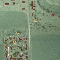 Second close-up of the map of Alda, Nebraska print showing more streets and buildings