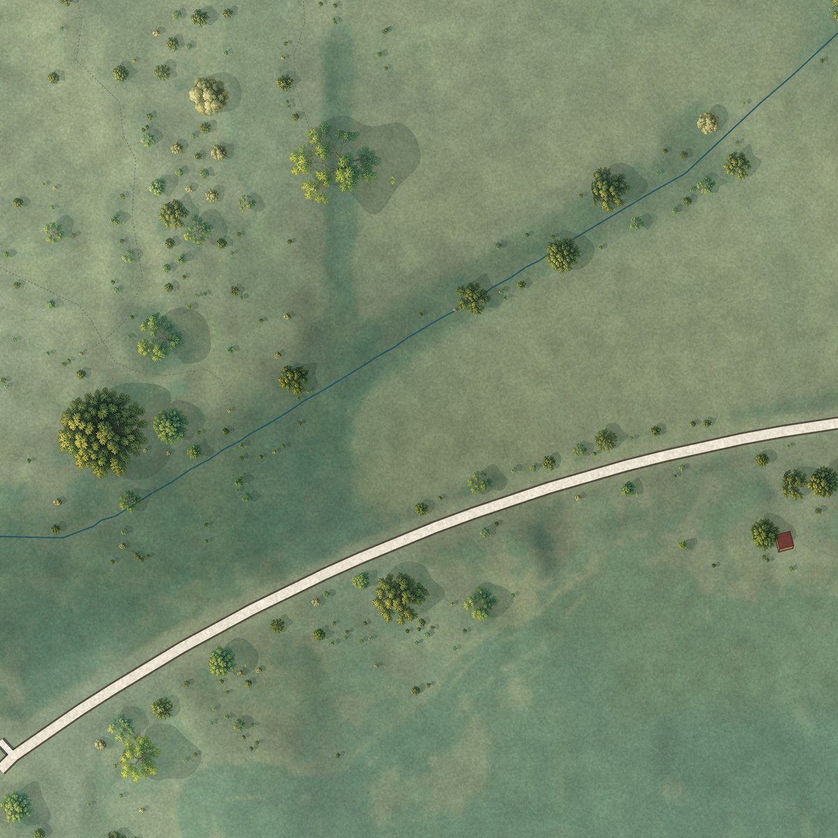 Second close-up of the map of Alden, Illinois print showing more streets and buildings