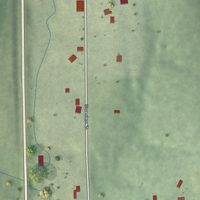 Second close-up of the map of Alexandria, Nebraska print showing more streets and buildings