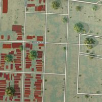Second close-up of the map of Algiers Point, Louisiana print showing more streets and buildings