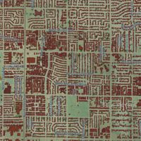 Second close-up of the map of Alhambra, Arizona print showing more streets and buildings