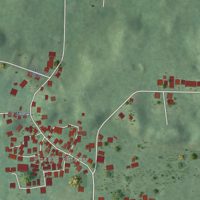 Second close-up of the map of Alianza, Puerto Rico print showing more streets and buildings