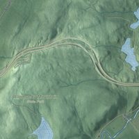 Second close-up of the map of Allamuchy, New Jersey print showing more streets and buildings