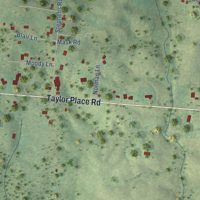 Second close-up of the map of Allardt, Tennessee print showing more streets and buildings
