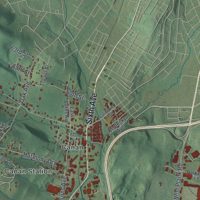 Second close-up of the map of Allegheny, Blair County, Pennsylvania print showing more streets and buildings