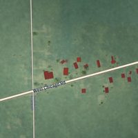 Second close-up of the map of Allen, Michigan print showing more streets and buildings