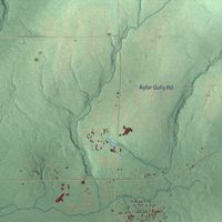 Second close-up of the map of Allen, New York print showing more streets and buildings