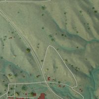 Second close-up of the map of Allen, South Dakota print showing more streets and buildings
