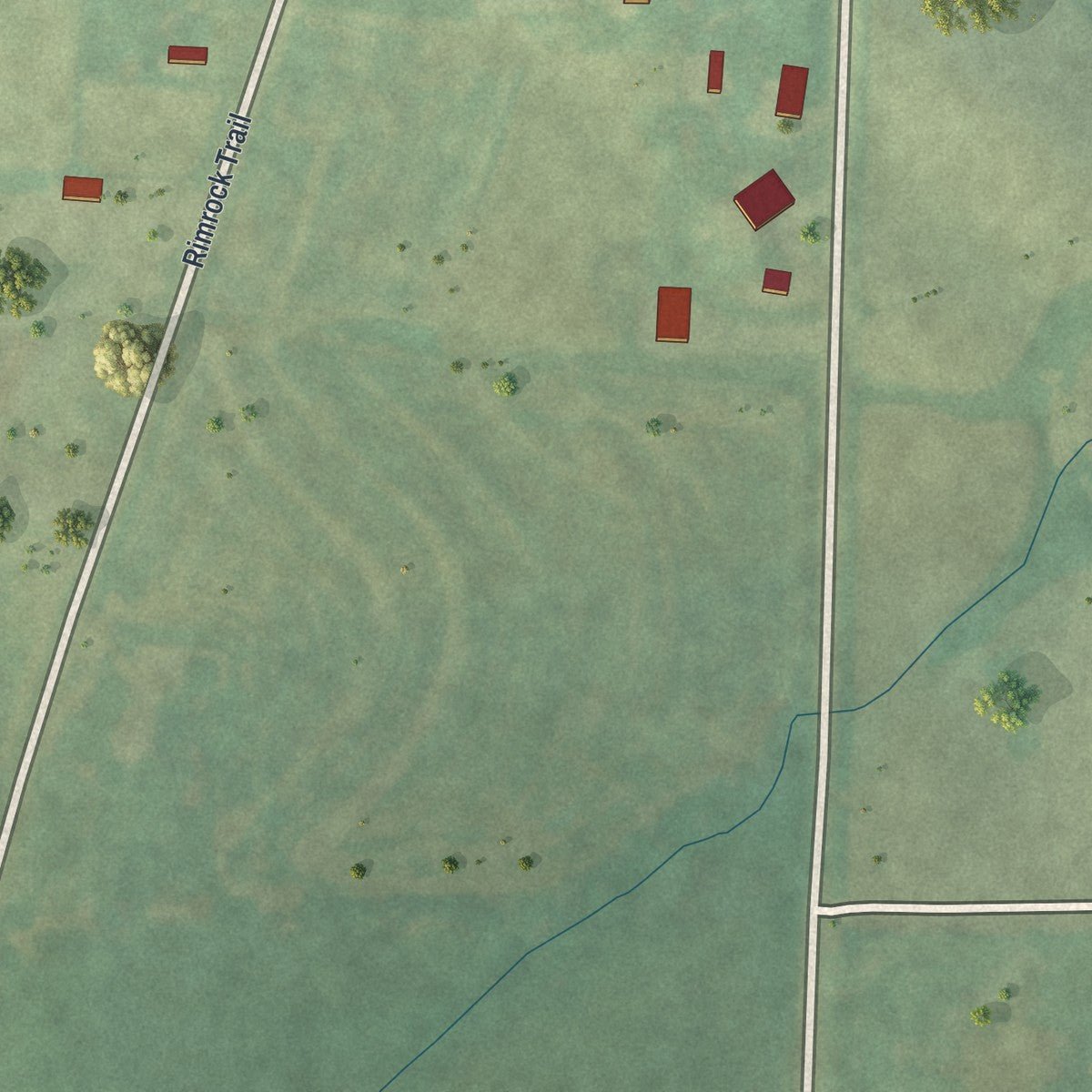 Second close-up of the map of Allendale, Missouri print showing more streets and buildings