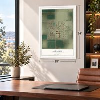 Alpaugh, California map, 18 x 24 inch print in a white frame in a home office
