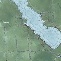 Second close-up of the map of Alpena, Alpena County, Michigan print showing more streets and buildings