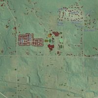 Second close-up of the map of Alpine, Michigan print showing more streets and buildings