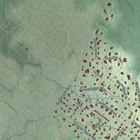Second close-up of the map of Alpine, New Jersey print showing more streets and buildings