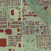 Second close-up of the map of Alsip, Illinois print showing more streets and buildings