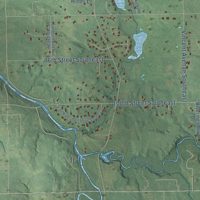 Second close-up of the map of Alto, Michigan print showing more streets and buildings