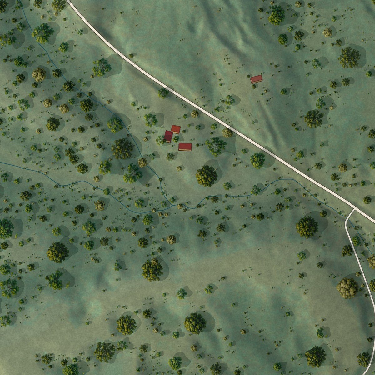 Second close-up of the map of Alto Pass, Illinois print showing more streets and buildings