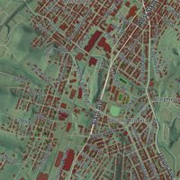 Second close-up of the map of Altoona, Pennsylvania print showing more streets and buildings