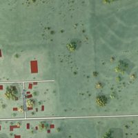 Second close-up of the map of Alvo, Nebraska print showing more streets and buildings