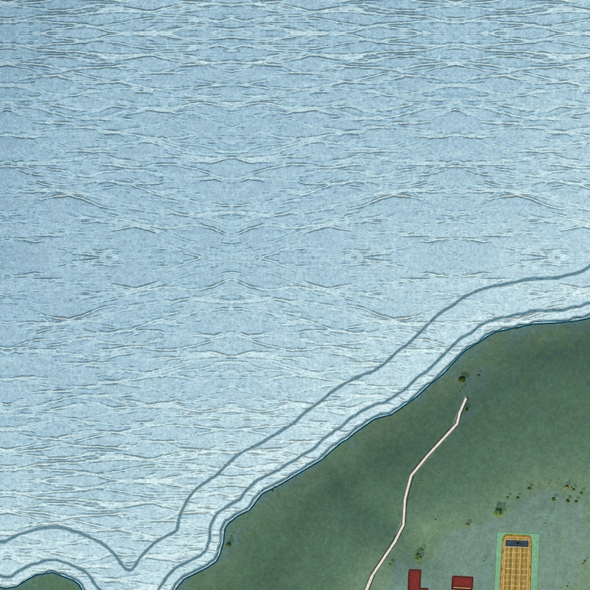 Second close-up of the map of Amanda Park, Washington print showing more streets and buildings