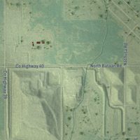 Second close-up of the map of Amboy, Illinois print showing more streets and buildings